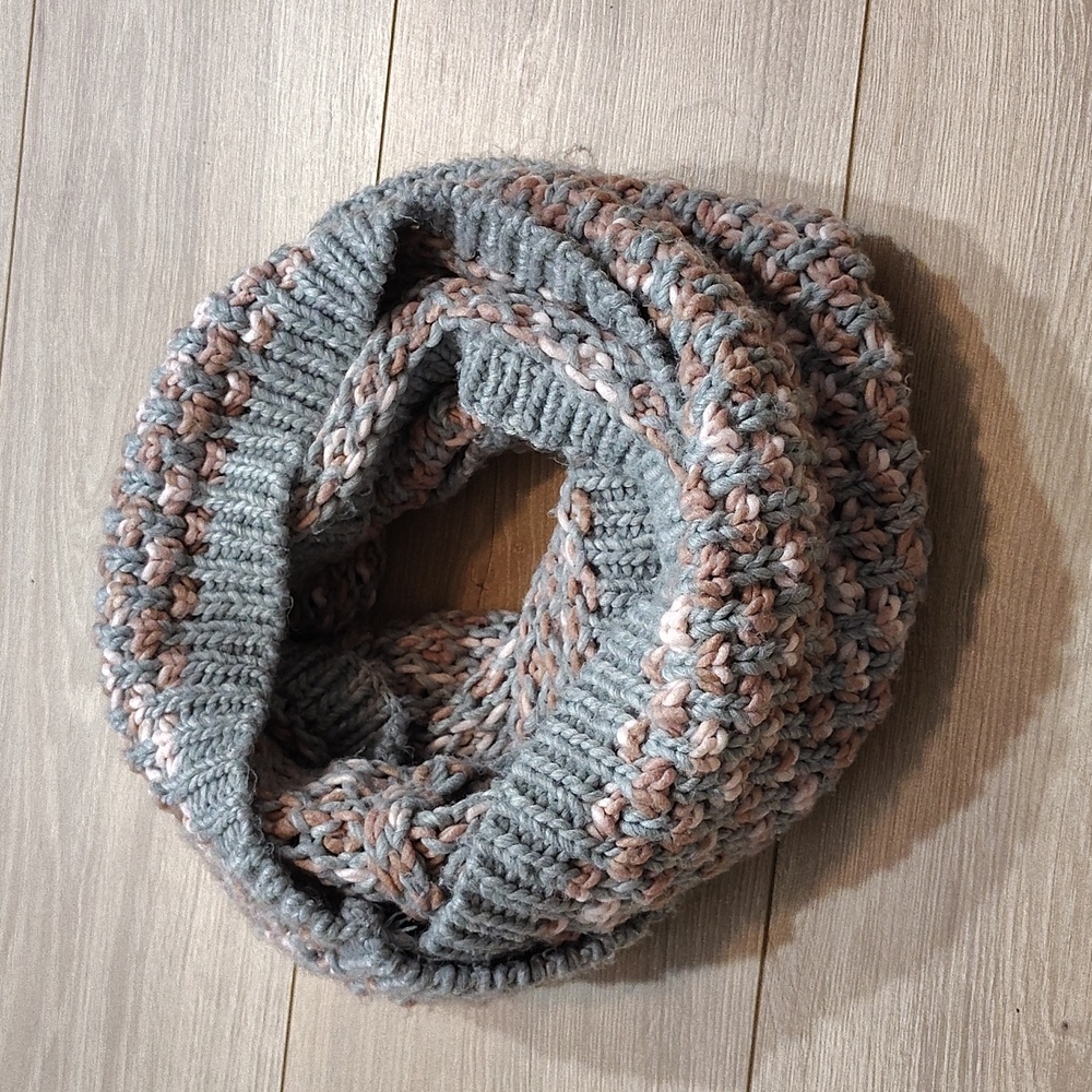 Cozy Knit Infinity Scarf, Warm Mocha Ladies Winter Wrap Scarf - Picture 4 of 4